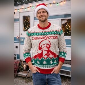 National Lampoon’s Christmas Sweater L Vacation Clark Griswold Wool Blend Holida